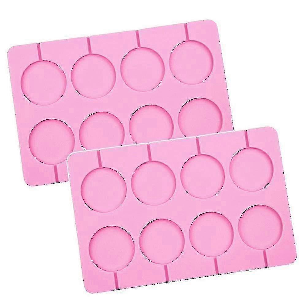 2pcs Large Silicone Lollipop Molds for Chocolate Candy Making 8 Cavity