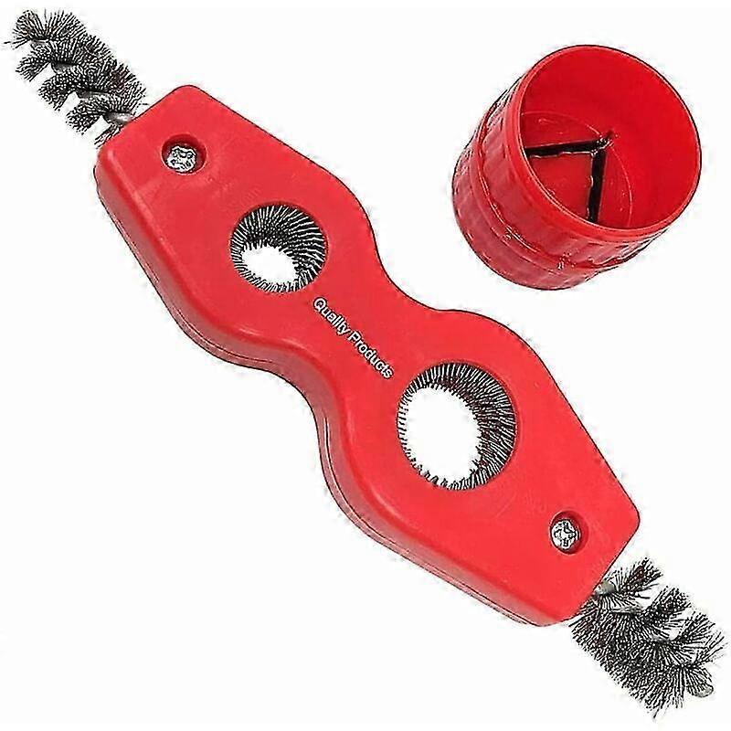 Copper Pipe Cleaner, 4 in 1 Deburring Pipe Cleaner, Pipe Deburring Tool, Pipe Deburring Rust Brushes for Copper PVC Pipes, Plumbing Installation 2025