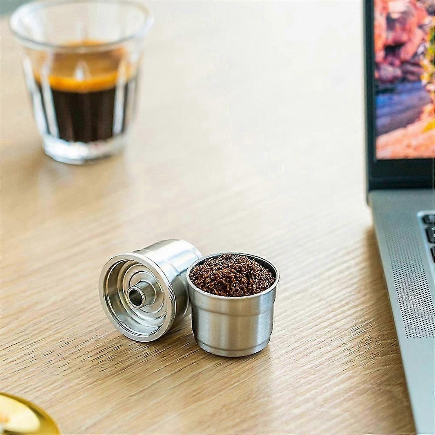 2PCS Reusable Capsule for Espresso Refillable Pods Stainless Steel Coffee Filter Pod for X7/ Y3/ Y5