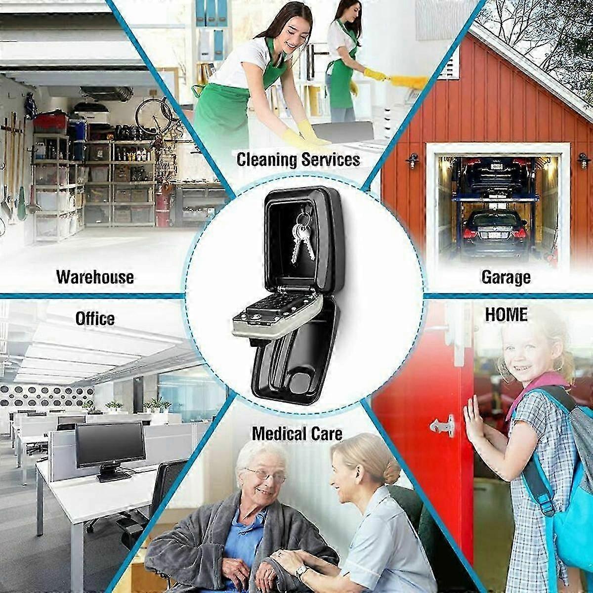 Key Lock Box, High-Security Storage With Practical Design And Wide Application, Equipped With 12-Digit Combination And Sturdy Materials 2025