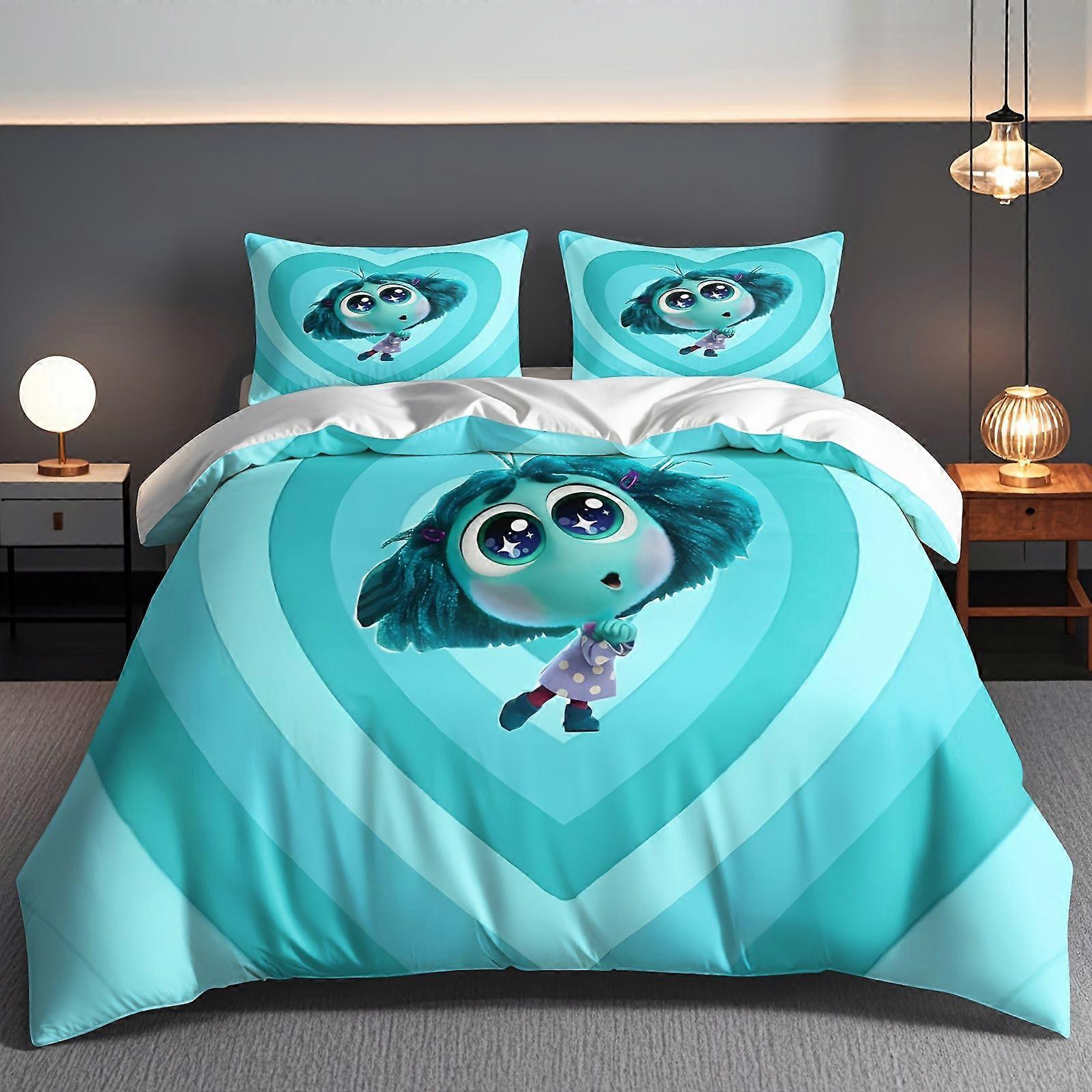 TE1015 3pcs IInside Out 2 Cartoon Patterned bedding sets, quilt covers and pillowcases Lightweight and warm Soft and comfortable All seas