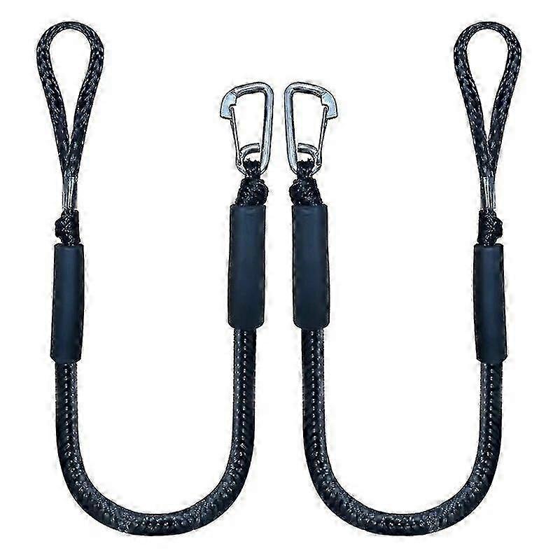 2pcs/set 4Ft Elastic Bungee Dock Line Mooring Ropes for Boat Kayak Canoe Power Boat