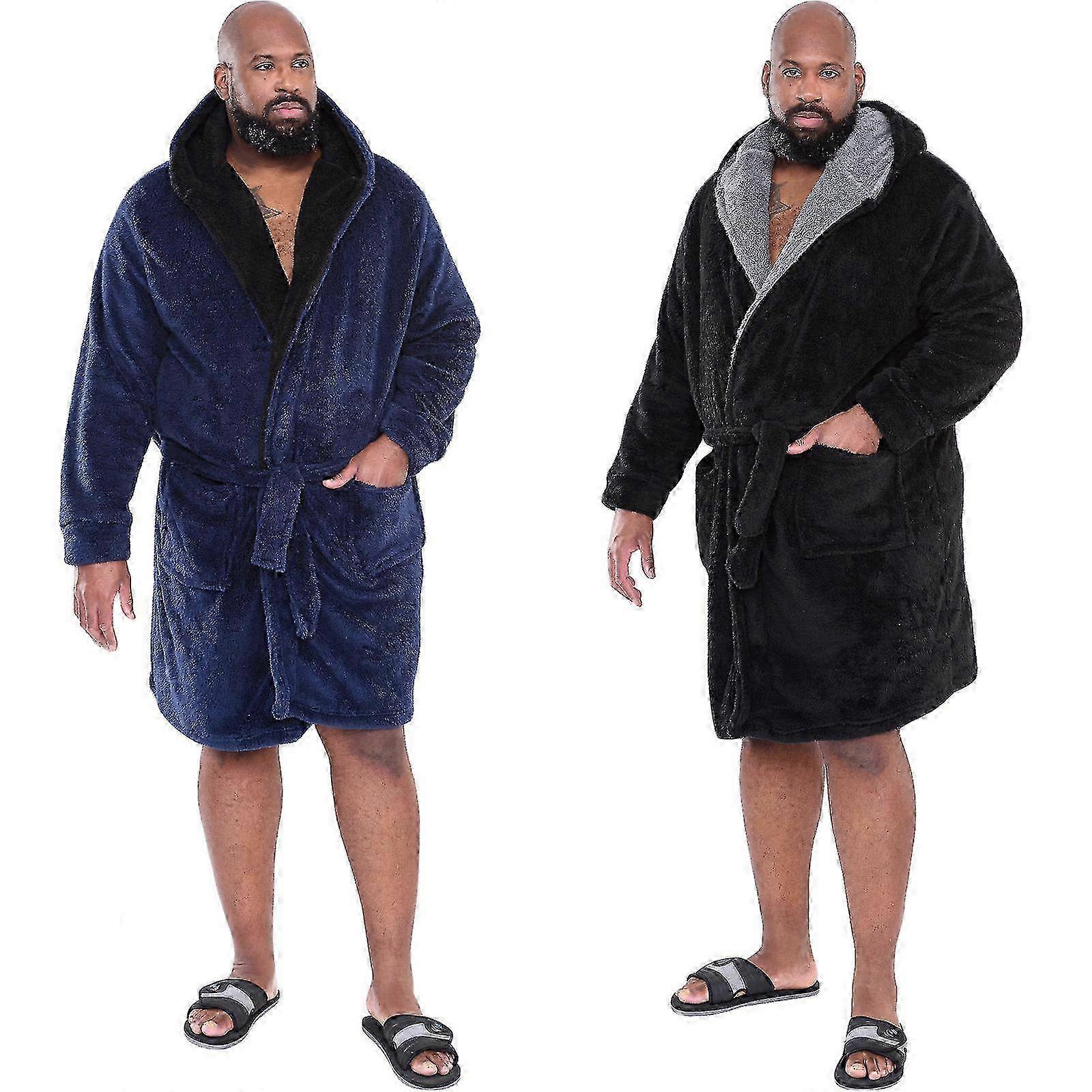 Super Soft King Size Bath Robe with Hood for Tall Men
