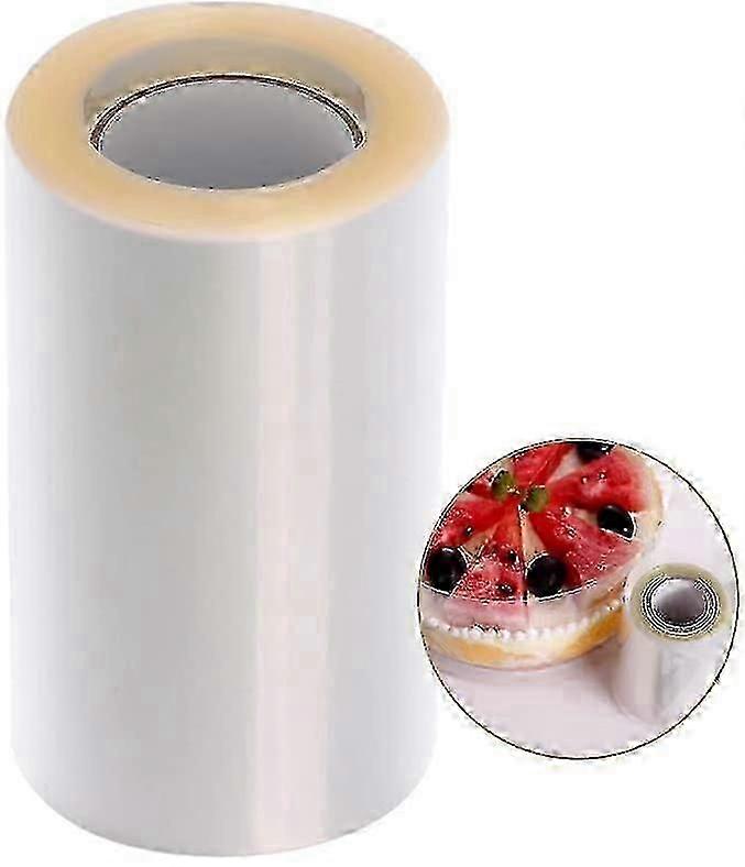 Transparent Cake Rolls Acetate Tape Pastry Circle Paper Sheets Clear Liner Film For Chocolate Mousse Cake Decorating (10m*10cm) - JA