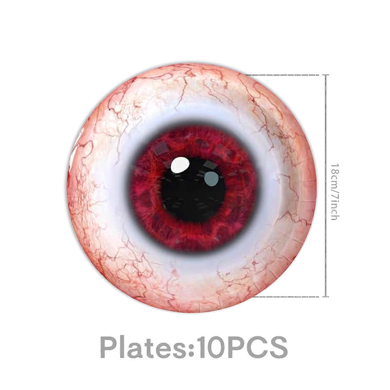 Scary Halloween Party Supplies Halloween Eyeball Paper Tableware Banner Cake Toppers for Realistic Eyeballs Halloween Decoration