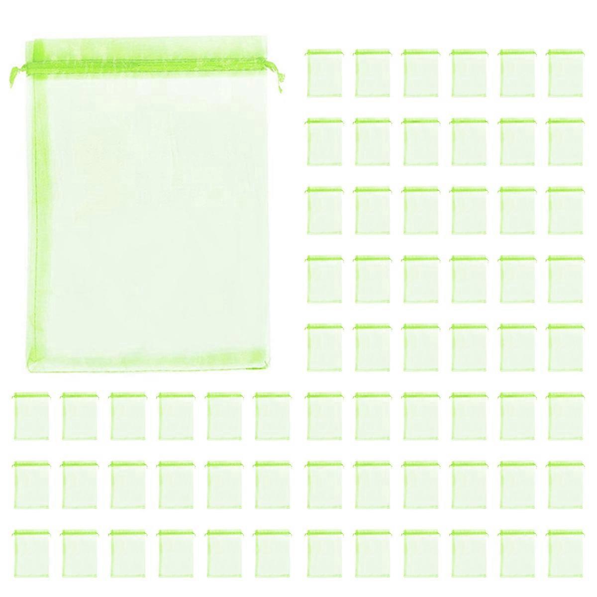 100Pcs Fruit Protection Netting Bags with Drawstring Reusable Grape Grow Bags Strawberry Cover Mesh