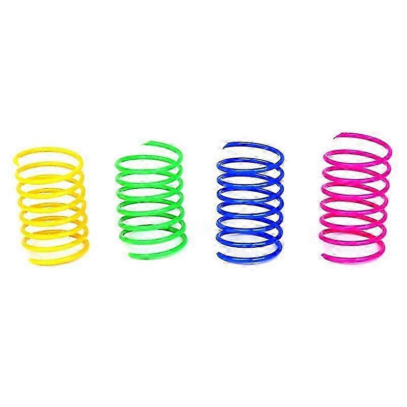 4 pcs Colorful Spring Cat Toys Cat Spring Toy Spring Toys for Cats BPA Free Plastic Interactive Toys