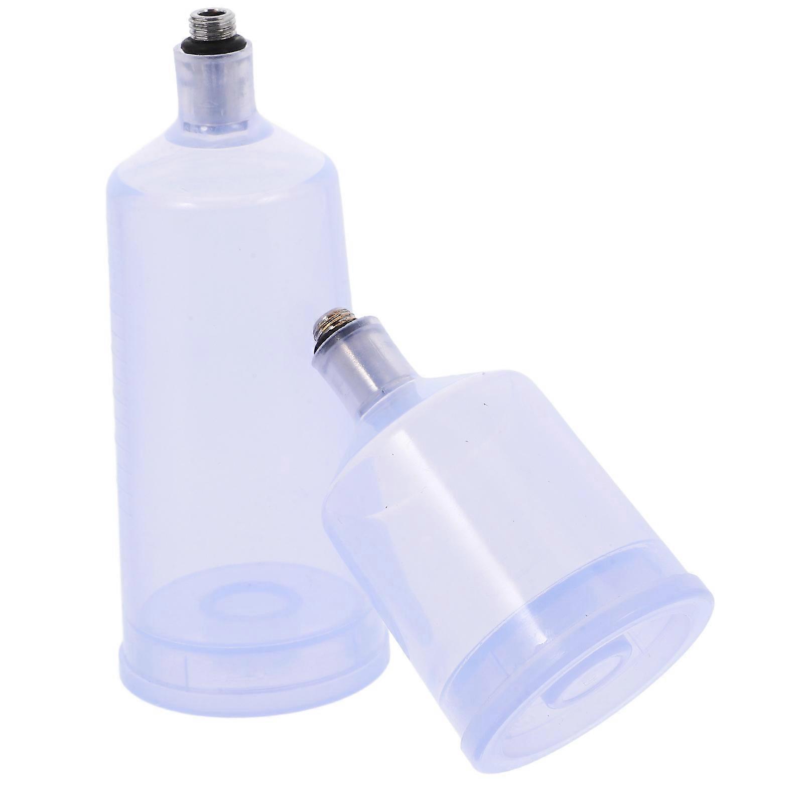 Detachable Airbrush Pigment Cup Spray Paint Container 2Pcs Plastic Accessory