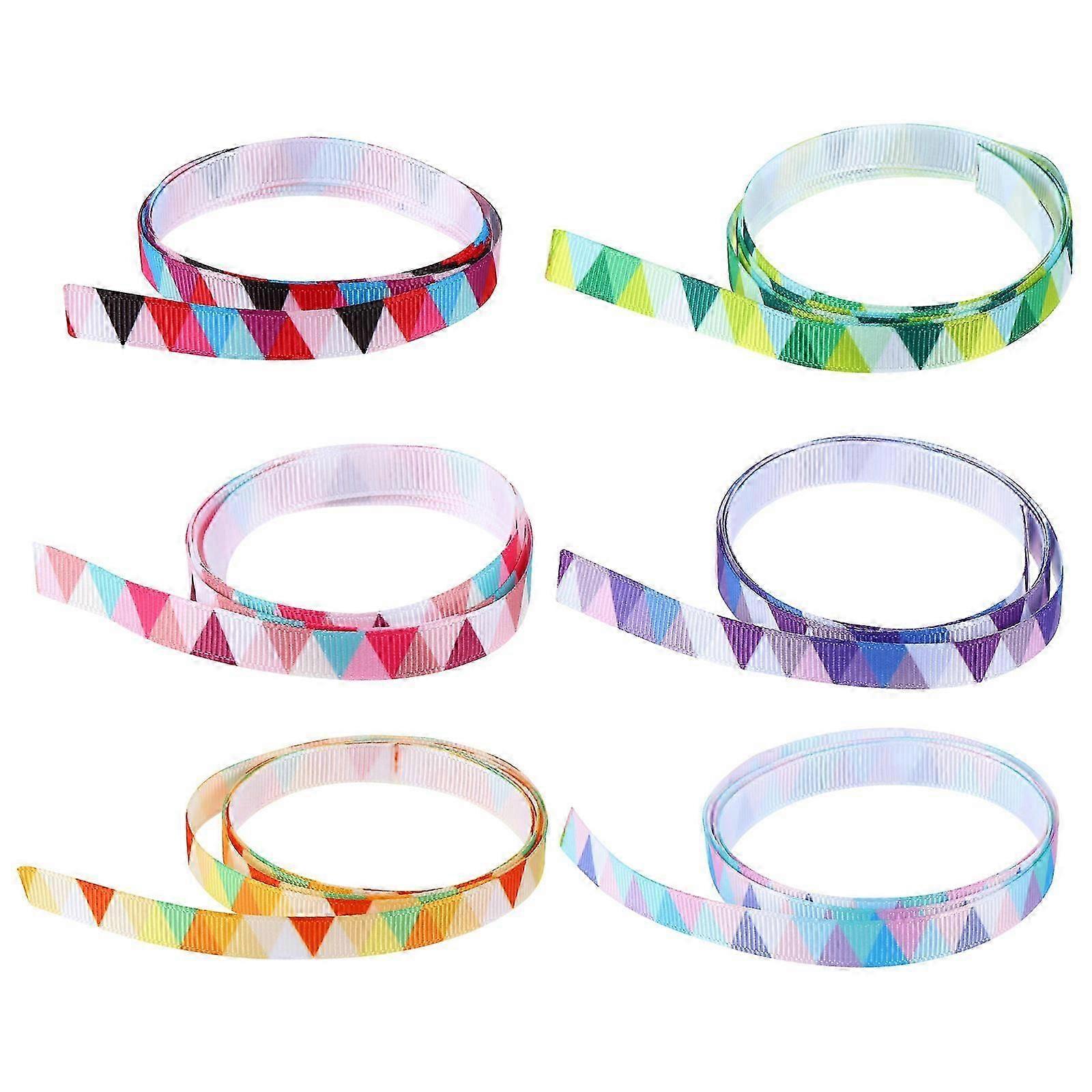 Colorful Fabric Ribbons 12Pcs Thin Ribbon Earring Making DIY Projects Assorted Color Rectangular Shape