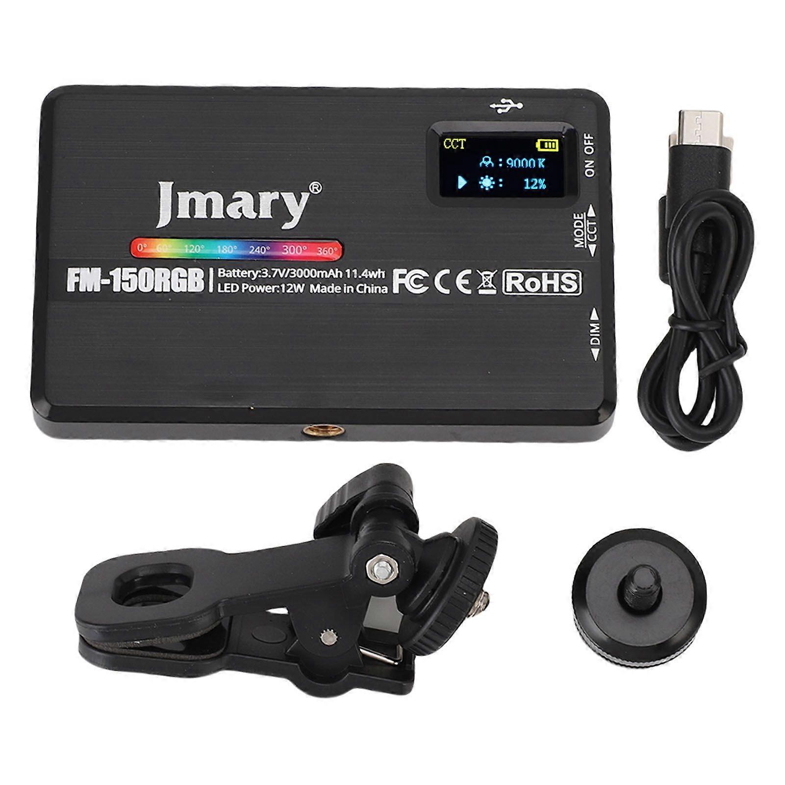 LED Fill Light RGB Full Color Rechargeable Portable Dimmable Fill Light for Indoor Outdoor Photography