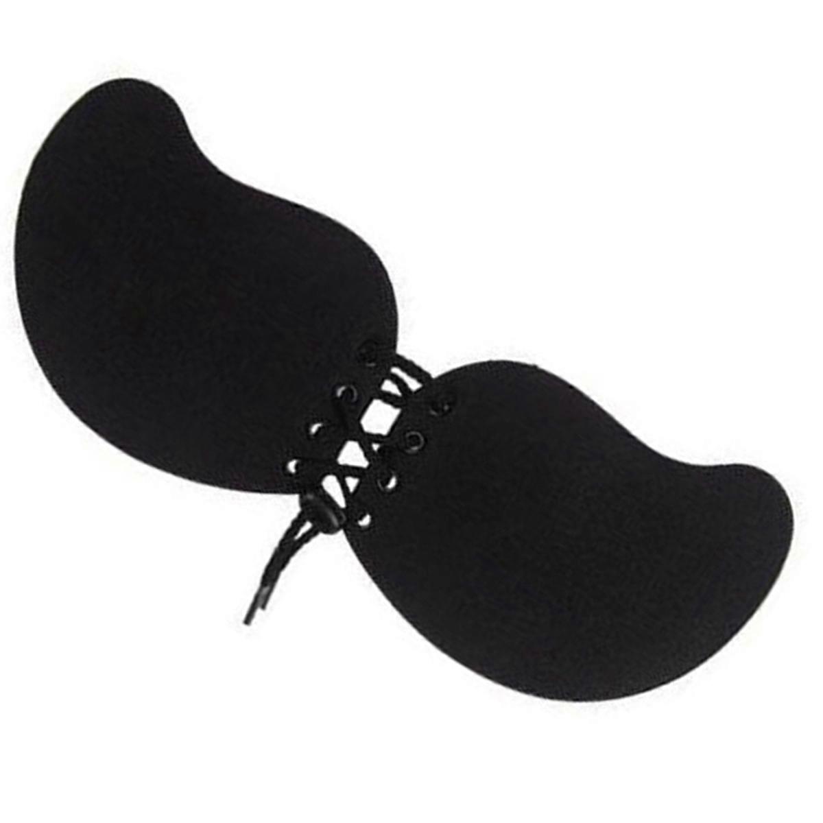 Invisible Bra Strapless Backless Black Push Up Bra Cups for Women
