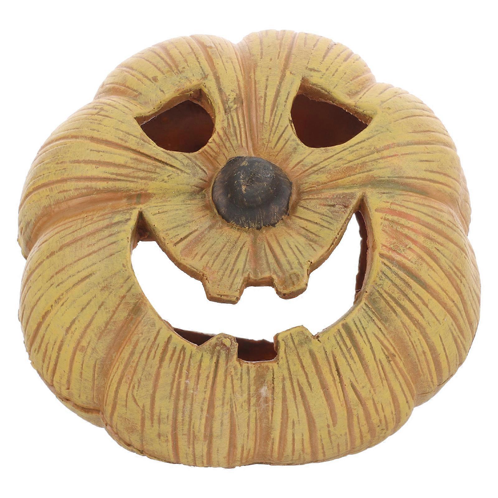 Reptile Pumpkin Cave Hideout for Decoration 4Pcs Resin Reptile Tank