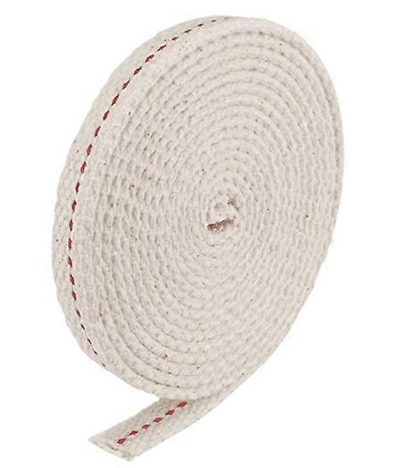 WOVTE Oil Lamp Wick Cotton 9mm Flat Wide 2 Meter Long with Red Seam for Lighting