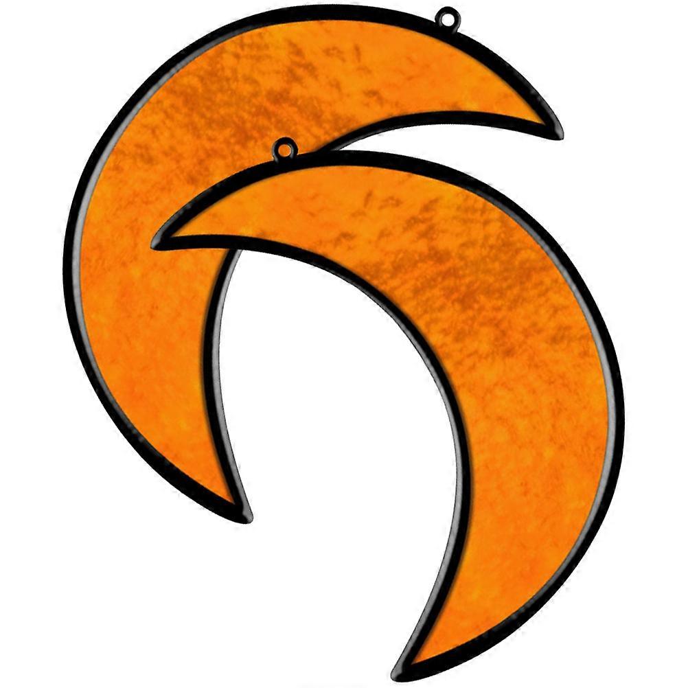 Chocolate Acrylic Window Hanging Moon Decor for Decoration Use 8Pcs