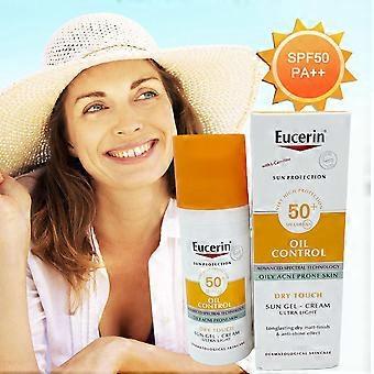 Virkistävä öljyä ehkäisevä aurinkovoide SPF-kasvovoide Pitkäkestoinen mattapinta Aknea ehkäisevä Tasainen ihonsävy Kevyt Ei-rasvainen UV-suoja 50ml