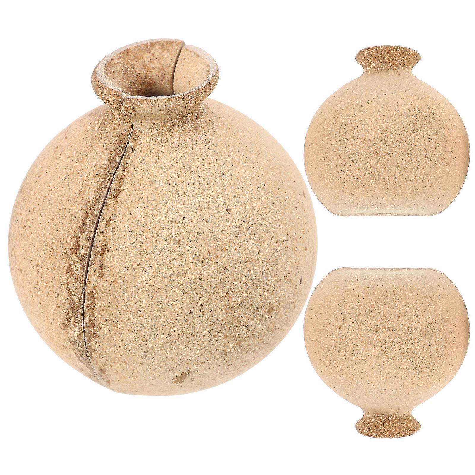 Wood DIY Vase for Painting Flower Bottles with 20Pcs Half Vase Mold
