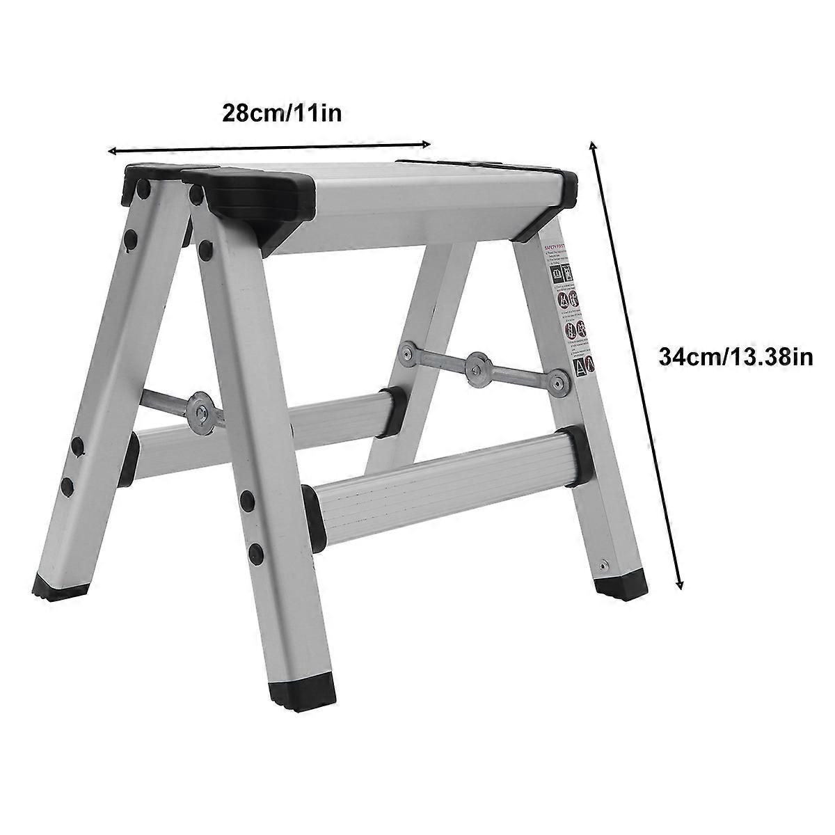 Compact Design Aluminum Alloy Stool Foldable Anti-Corrosion Wear-Resistant 1Pack