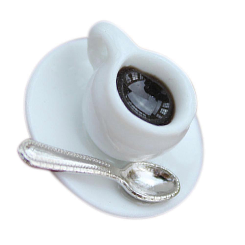 Mini House Coffee Cup Model for Decoration White Ceramic Ornament