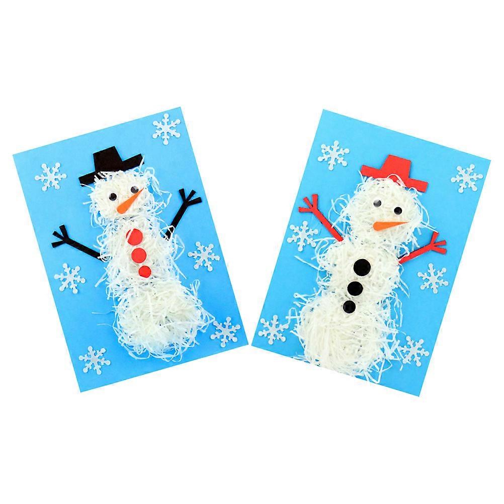 DIY Snowman Material Paper Snowman Making Craft with 10Sets for Christmas