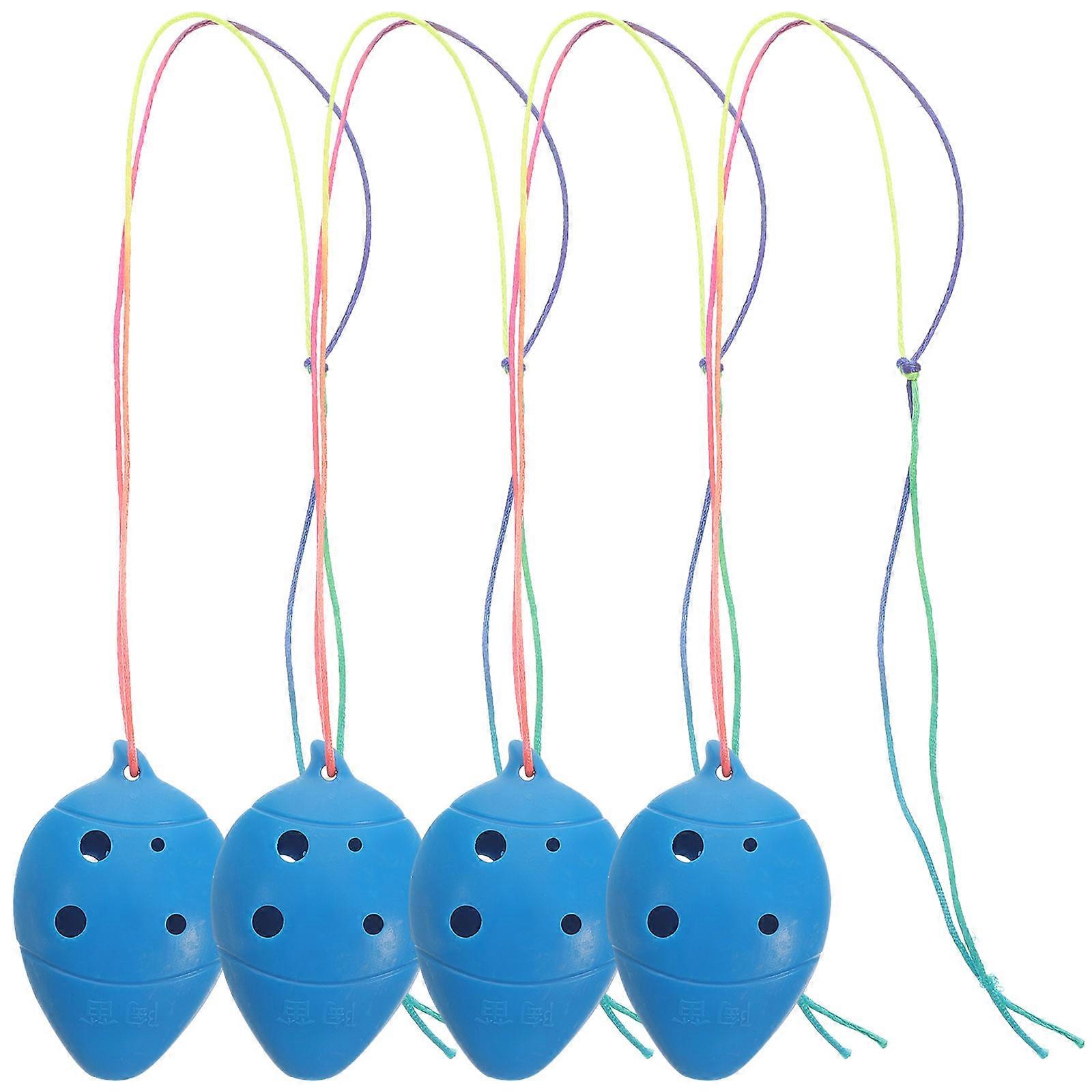 Professional 6-Hole Ocarina Instrument 16 Pcs Blue Plays Unique Sound Suitable For Learning And Playing 2.4X1.6X3.1in