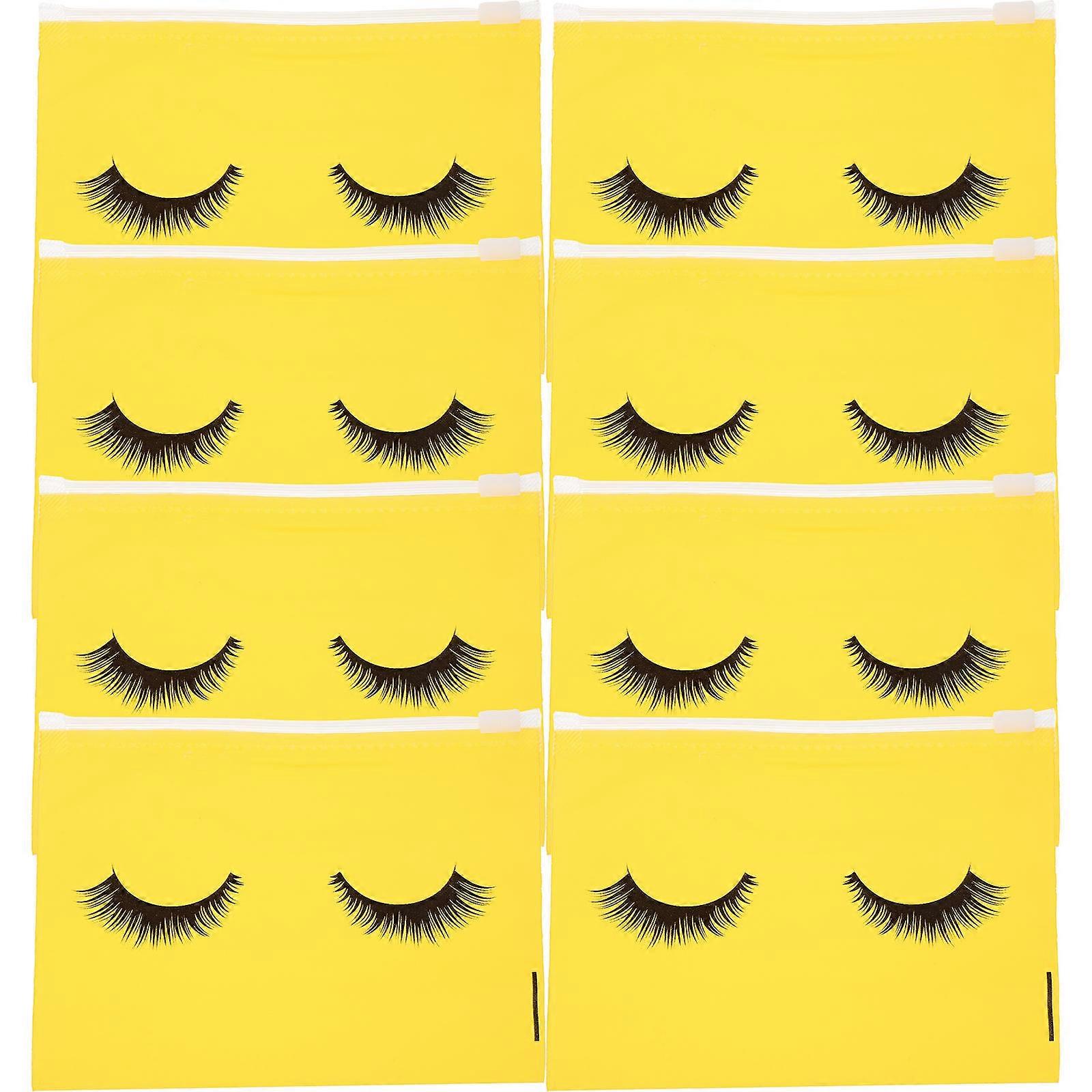 Makeup Bag with Zipper Lash Bags for Storage Use 100Pcs Eyelash Pattern Pouch