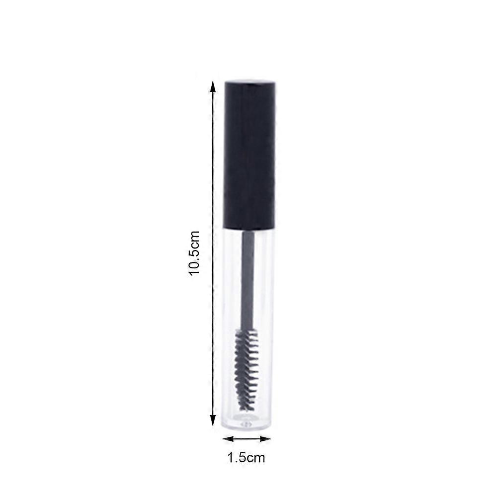 Eyelash Bottle Mini Mascara Tubes Empty Mascara Tube Travel Use 1ml Cylindrical Transparent Body 6Pcs