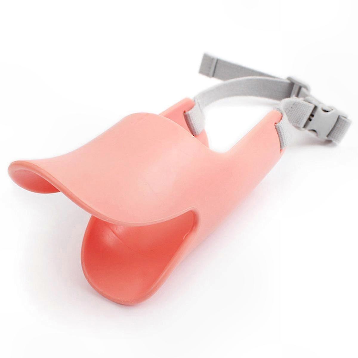 Soft Pink Duck-Shaped Dog Muzzle for Training & Comfort