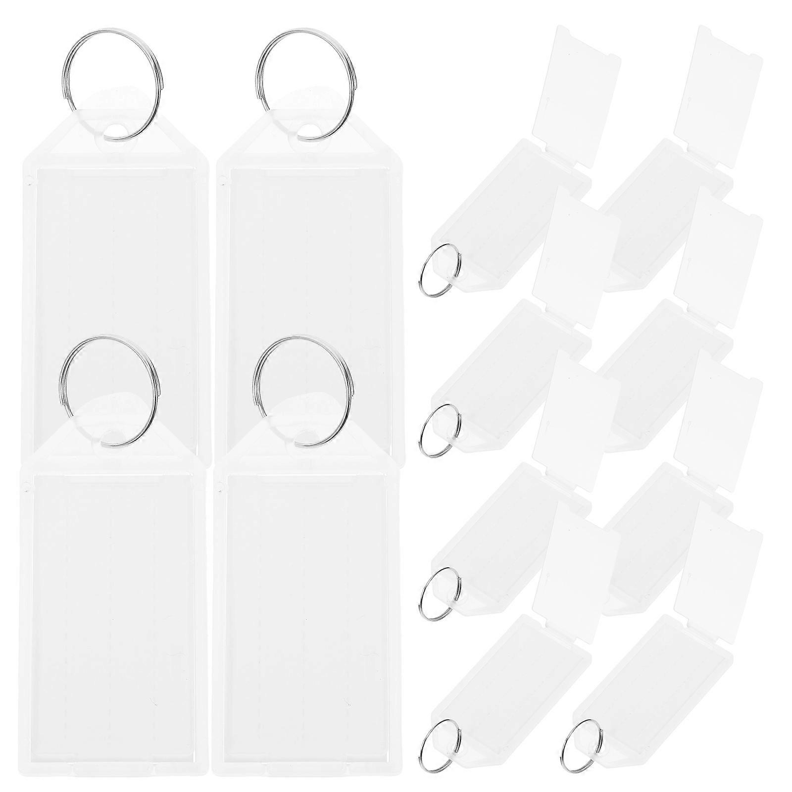 250Pcs White Key Tags For Luggage Identification And Organization With Sturdy Transparent Covers For Daily Travel Needs