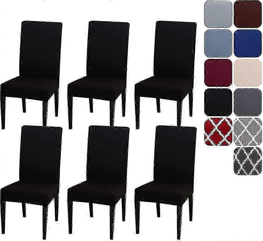 Set di coperture per sedie elasticizzate di 4 o 6, copri sedia da pranzo universale sfoderabile