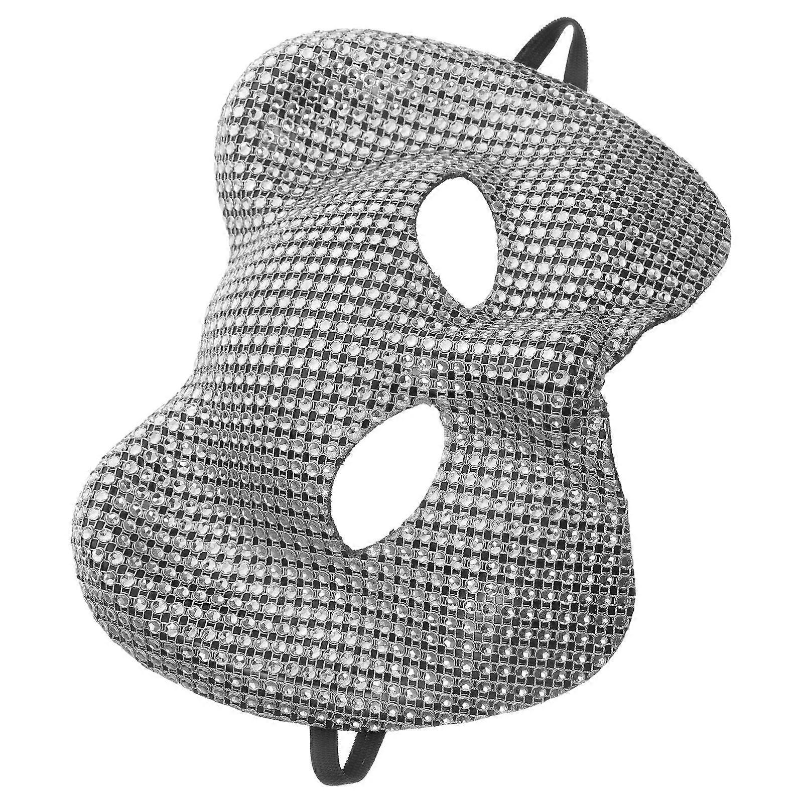 Leopard Mask Replacement Half Face Silver Mask for Cosplay 3Pcs Set