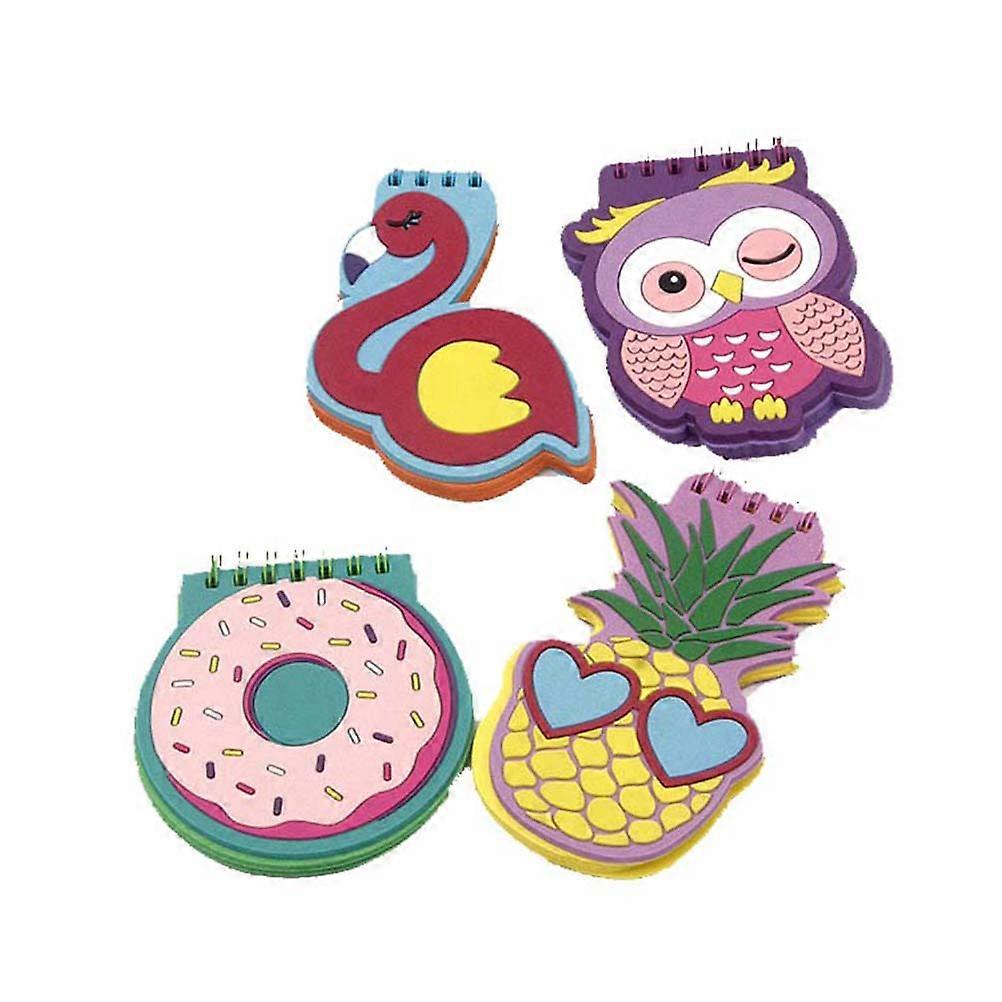 Mini Notebook 4Pcs Cartoon Coil Notepad Suitable For School Creative Writing Pineapple Shape Recording