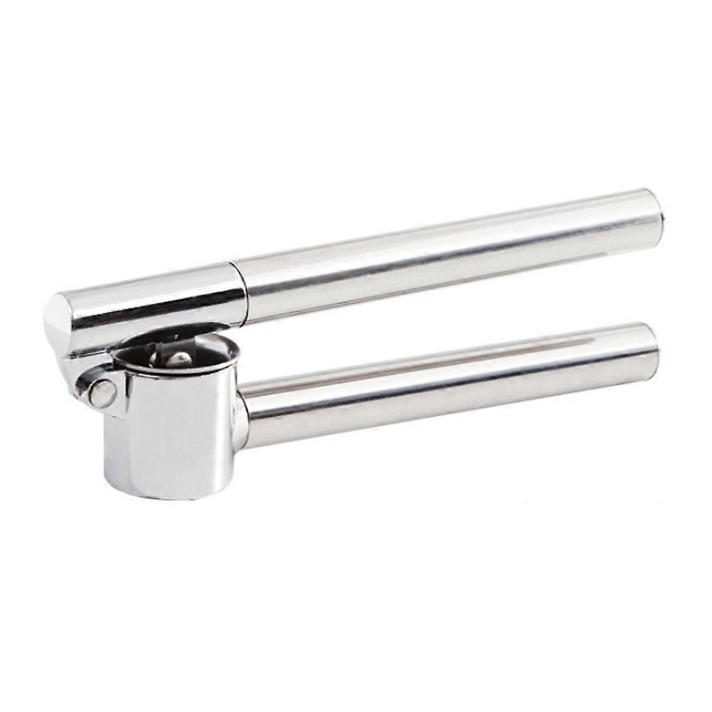 Handheld Garlic Press Ginger Mincing Restaurant Use Material Silver 1Set