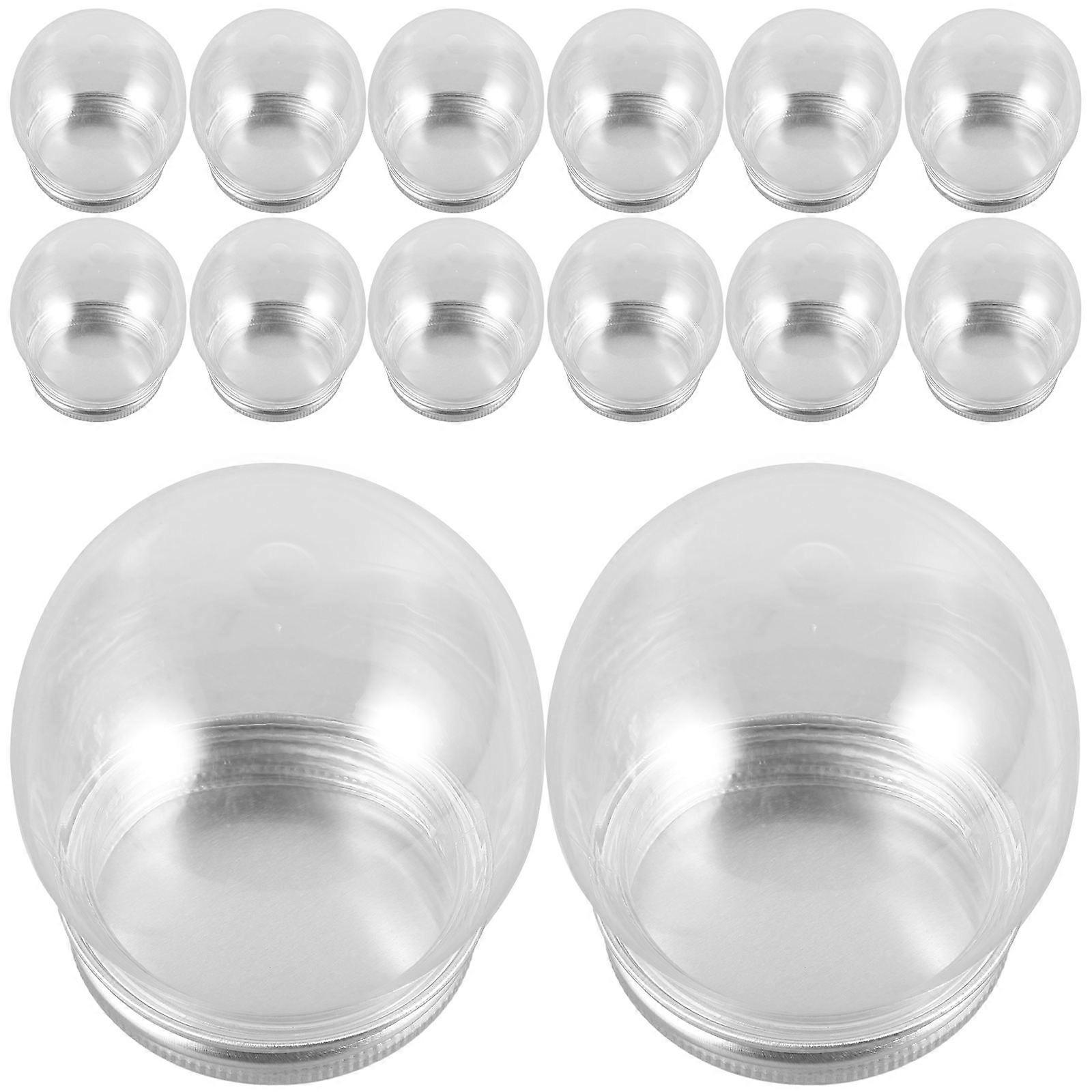 16Pcs Clear Plastic Globes For Indoor Decoration And Winter Theme Transparent Material For DIY Projects