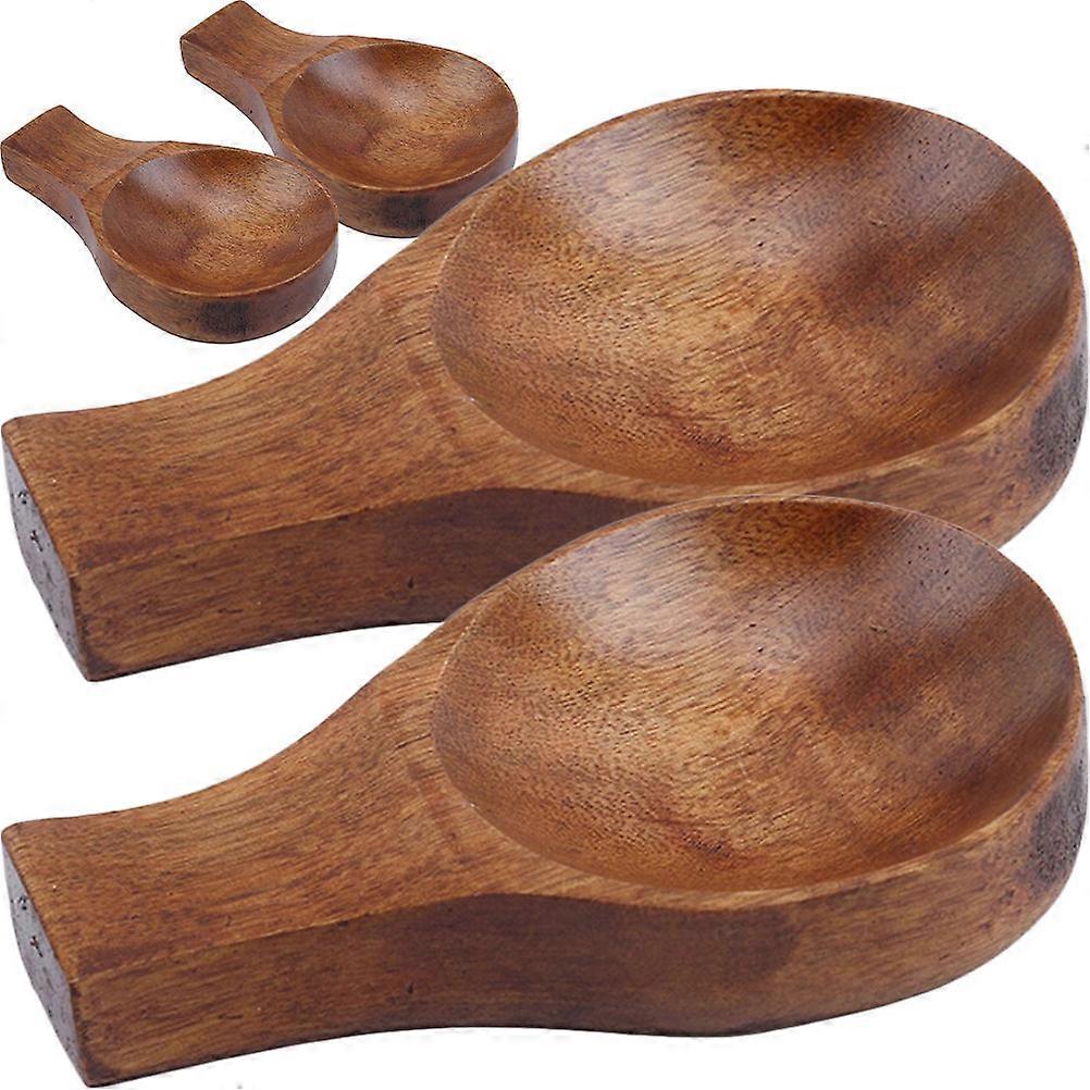 Dual-Use Decorative Spoon Rests 16 Pcs Sauce Dishes for Snack Serving Light Brown Practical Design