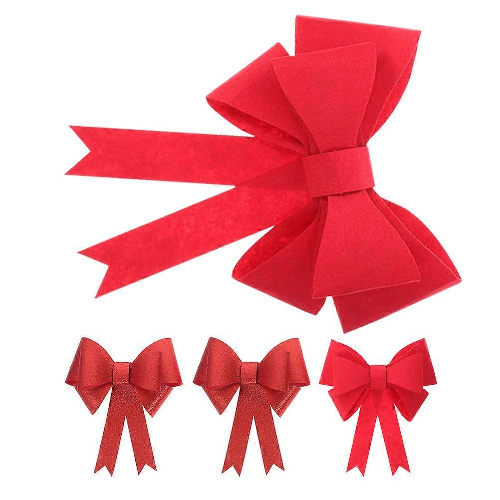 Fabric Bowknot Curtain Tiebacks for Wedding Use 12Pcs Red Set