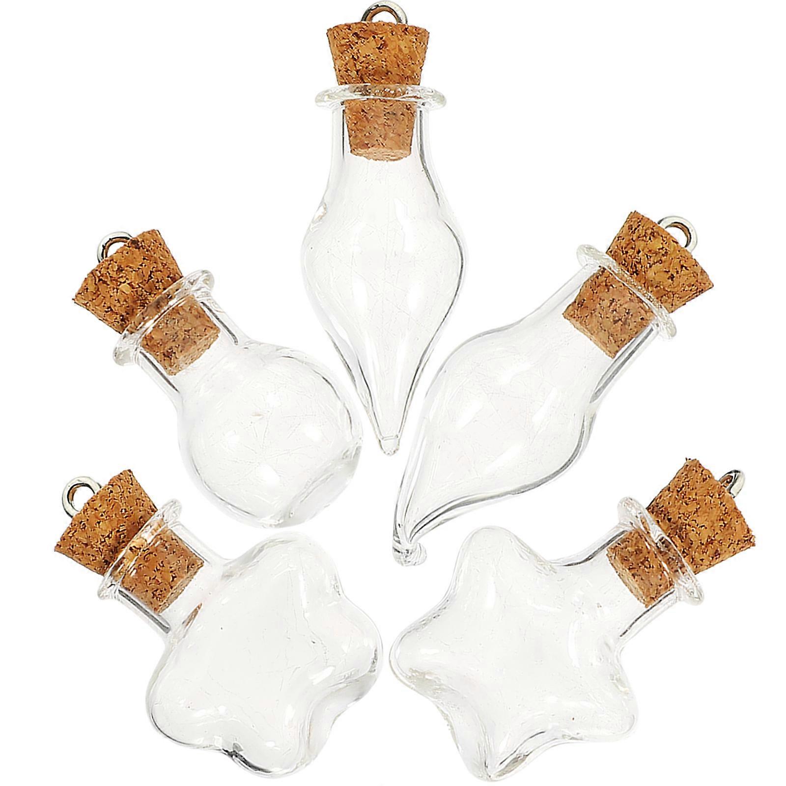 Multi-Function Wish Bottles For Craft Enthusiasts 20Set Decoration 3.50X2.30X1.50cm Transparent Star Shape
