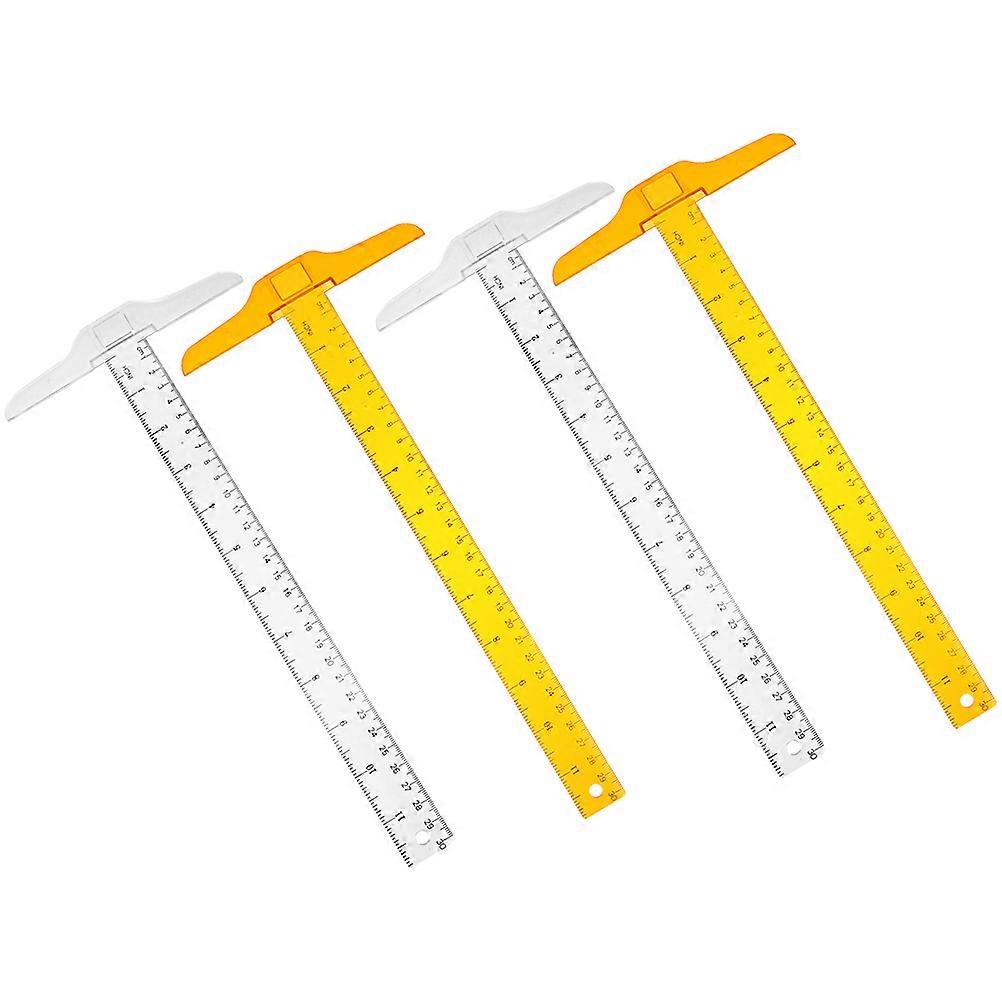 Measuring Use Professional T Shape Rulers 8Pcs Plastic Double Scale Tools