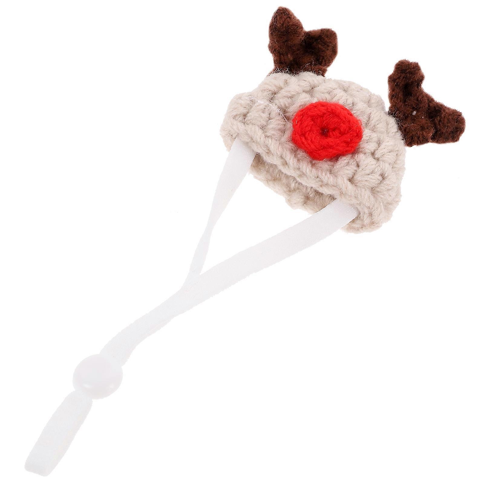 Knitted Hamster Hat for Small Pets 2Pcs Mini Cap