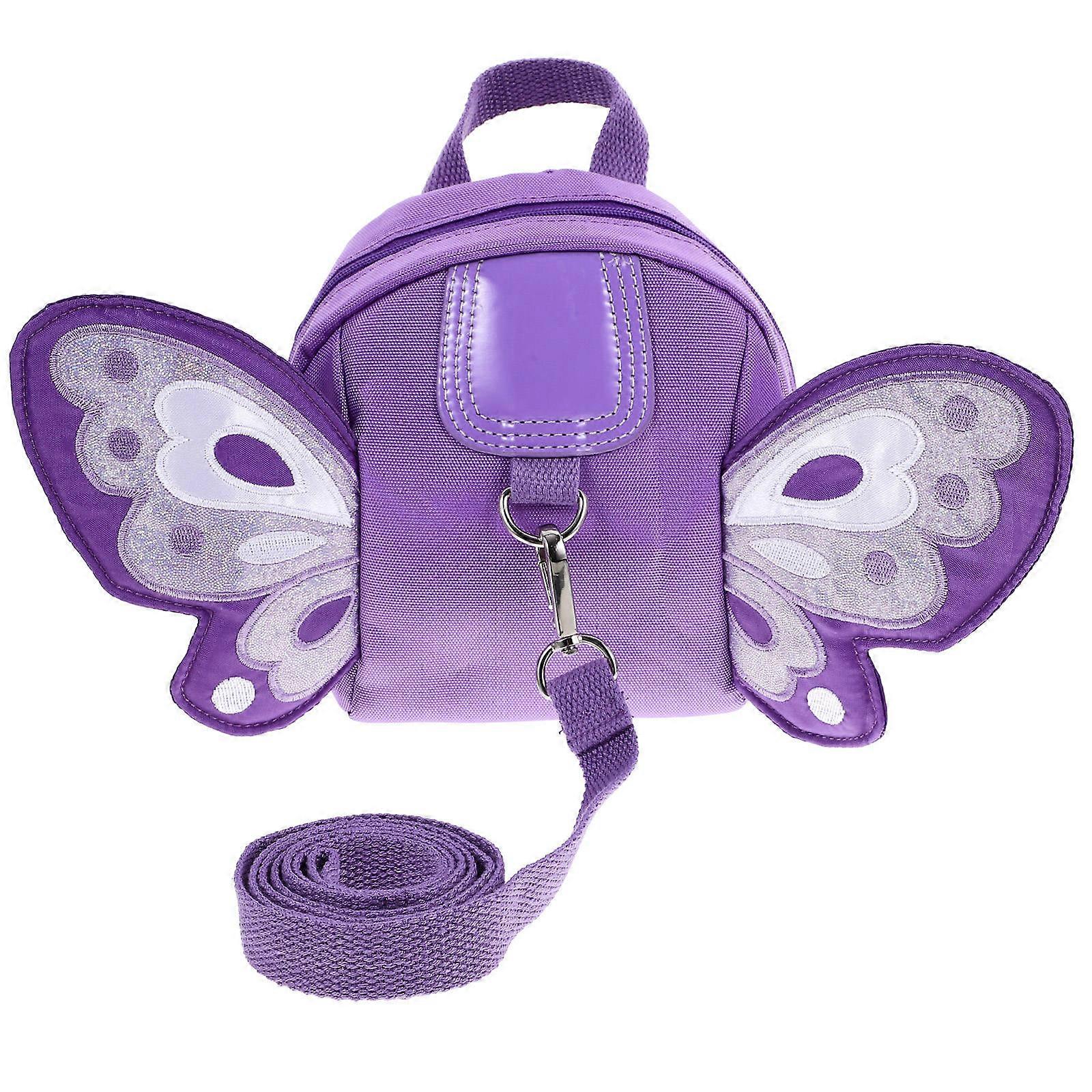Child Leash Small Harness Backpack for Toddlers 3Pcs Purple