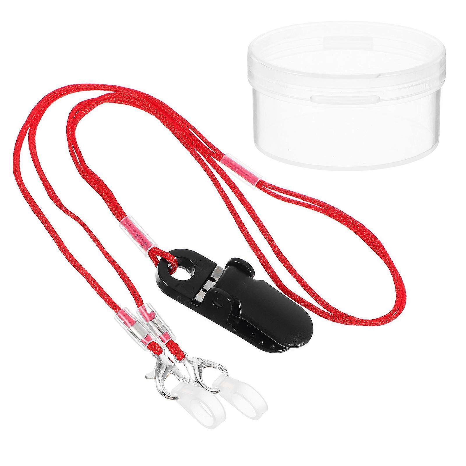 Hearing Amplifier Attachment Clip with Anti Loss Rope 4Pcs for Home Use