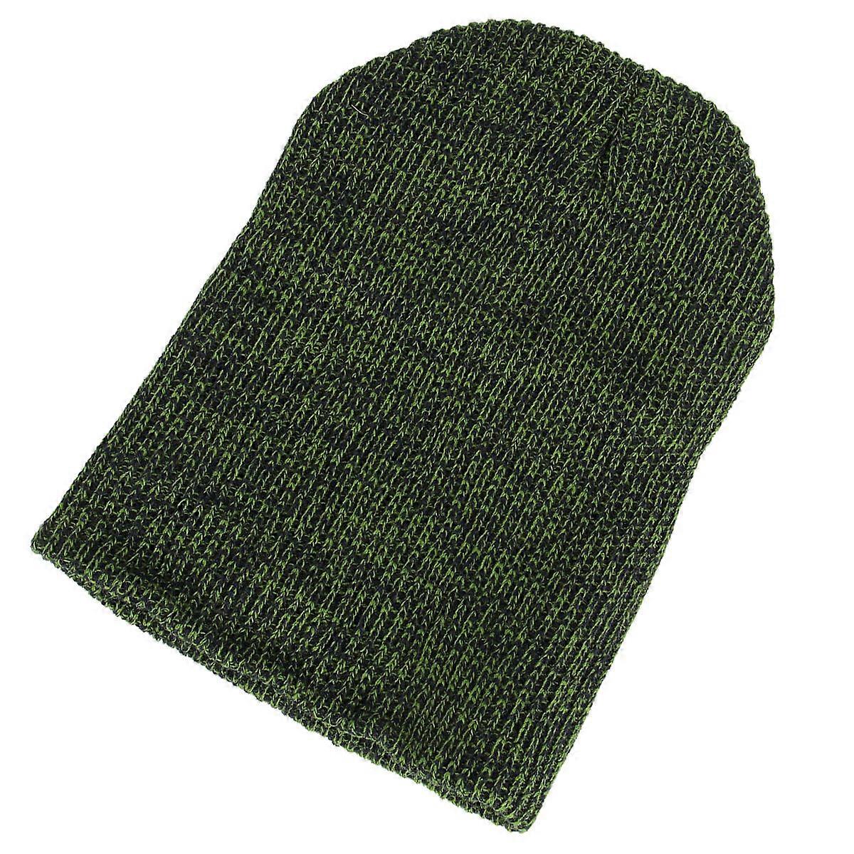 Knitted Beanie Caps for Keep Head Warm Men Green Winter Hat