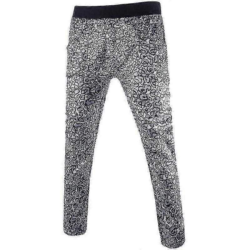 Herr Leopard 3D-tryck Byxor Träningsbyxor Långa Jogger Leggings Byxor