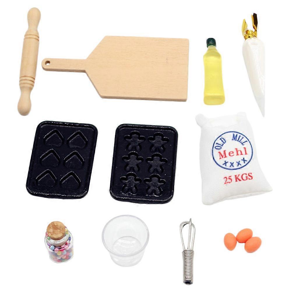 Mini House Baking Models Interactive Play Doll House Props Assorted Color 1 Set