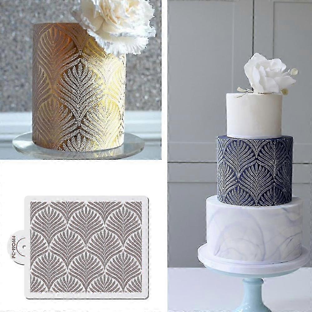 Wheat Spike Pattern Cake Stencil Plastic Lace Cake Boder Stencils Template DIY Drawing Mold Cake Decorating Tool Bakeware 26s