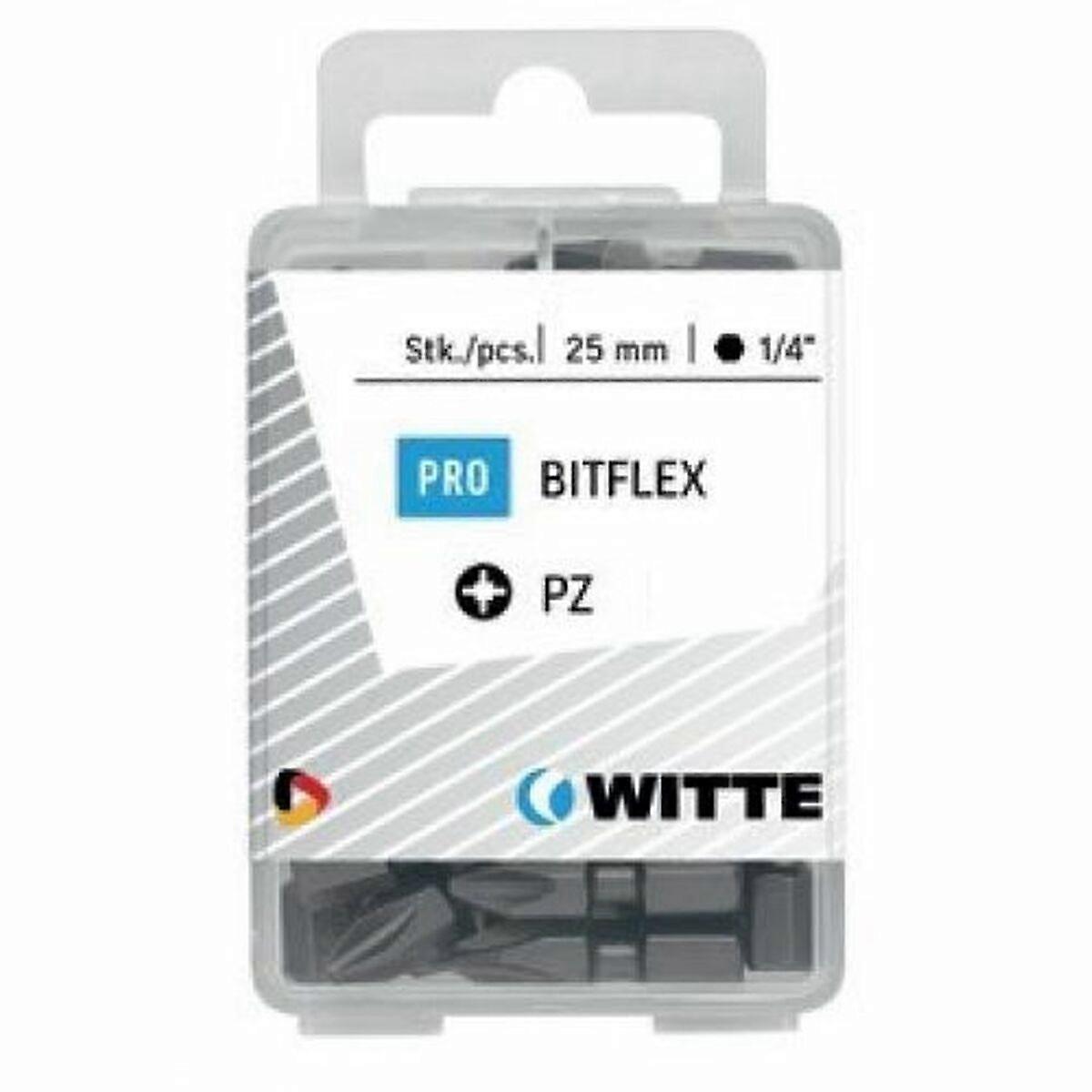 Bit set WITTE PZ 3 BITFLEX Pozidriv PZ3 15 Units 15 Pieces