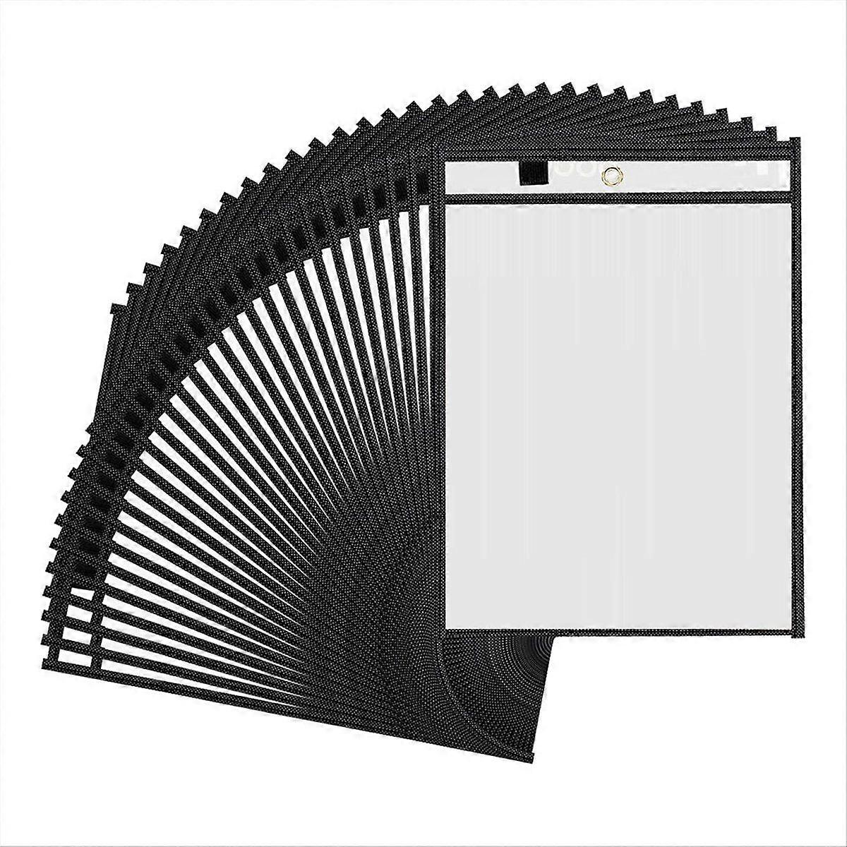 30 Packs Oversized Dry Erase Pockets Reusable Sleeves