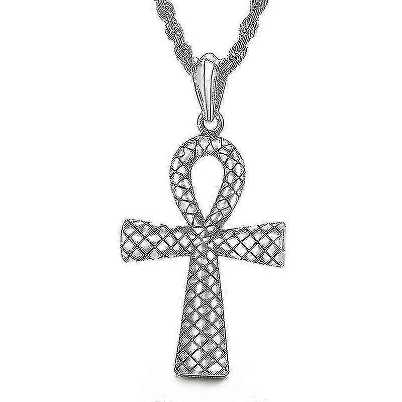 Collar colgante de plata egipcio Ankh Cross Charm