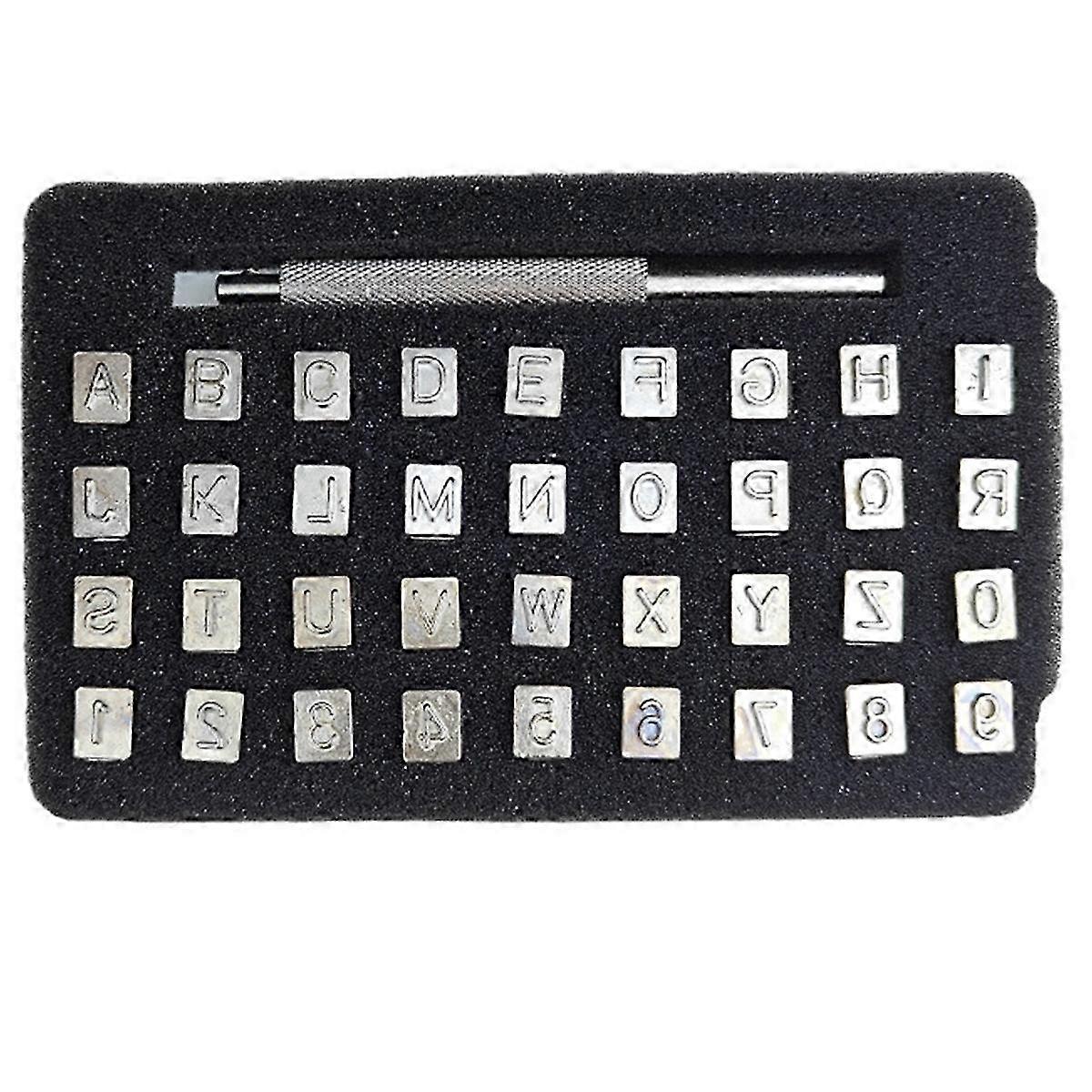 Leather Stamp Engraving Tool Set with Alphanumeric Characters