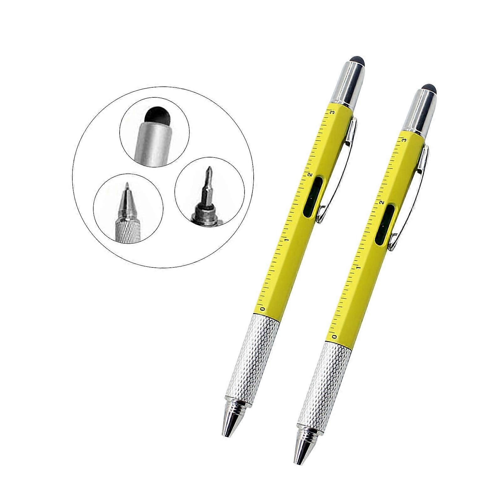 Pens ZKCCNUK 6 In 1 Multifunctional Screwdriver Tool Caliper Level Scale Ball Point Pen 10ml Colored Pencils Multicolor on Clearance