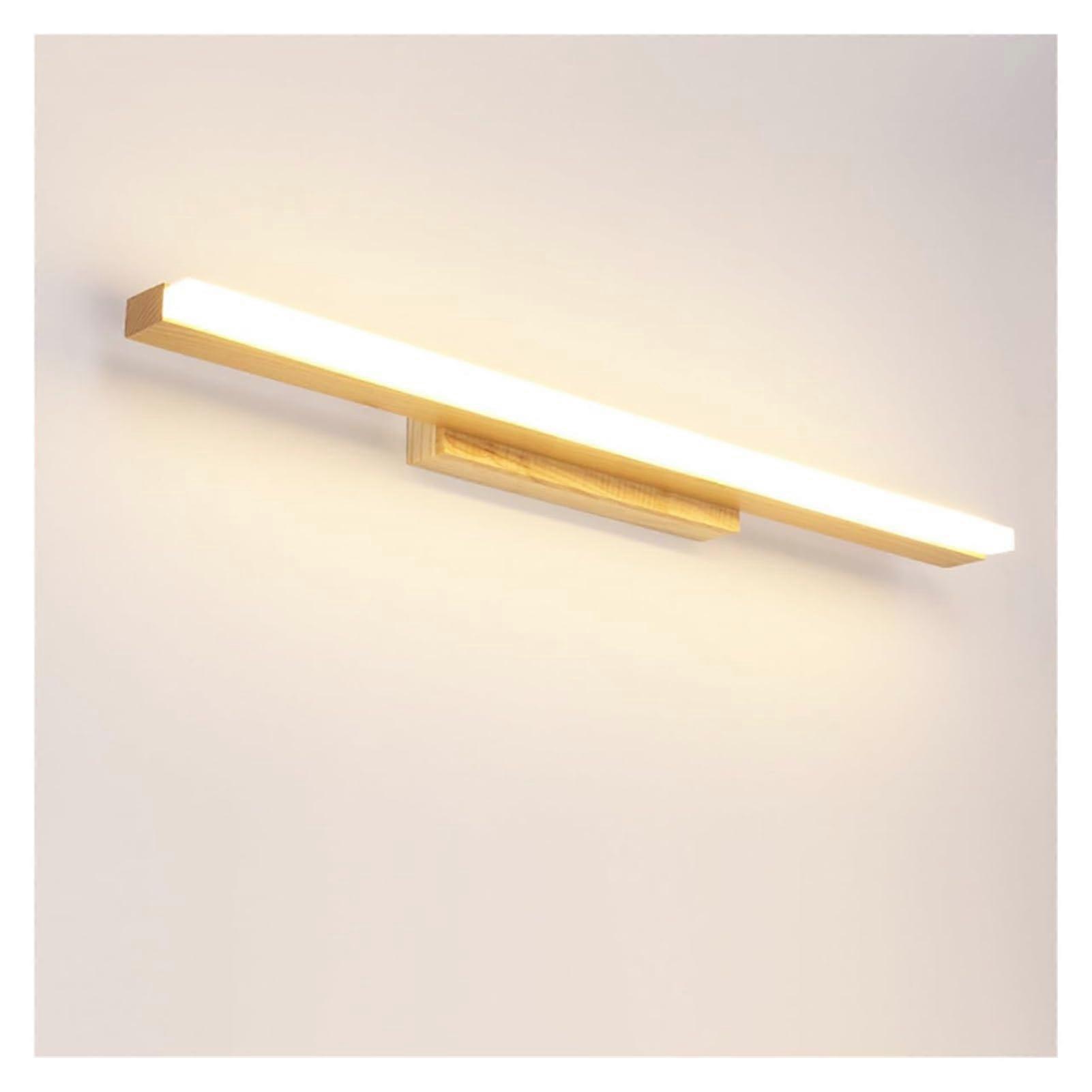 Solid Wood Wall Light Bathroom Mirror Front Acrylic Lampshade LED 6W Wall Mounted Vanity Light